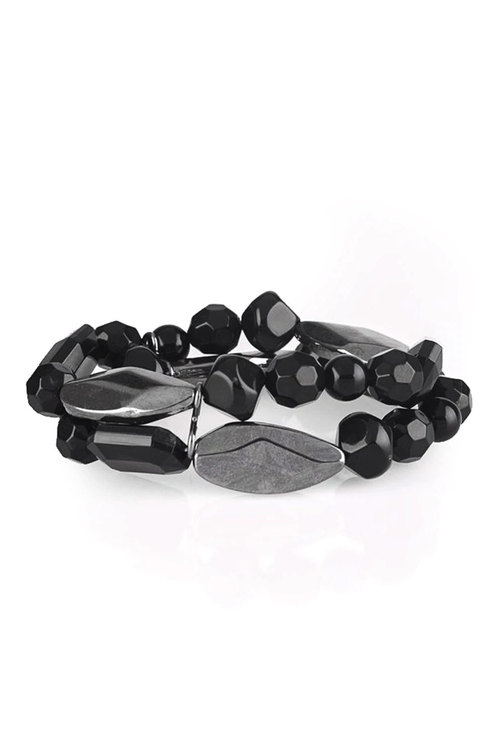 Rockin Rock Candy - Black Bracelet- Paparazzi Accessories