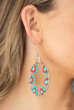 Load image into Gallery viewer, Off The Rim- Blue Earrings- Paparazzi Accessories
