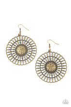 Load image into Gallery viewer, Rustic Groves- Brass Earrings- Paparazzi Accessories
