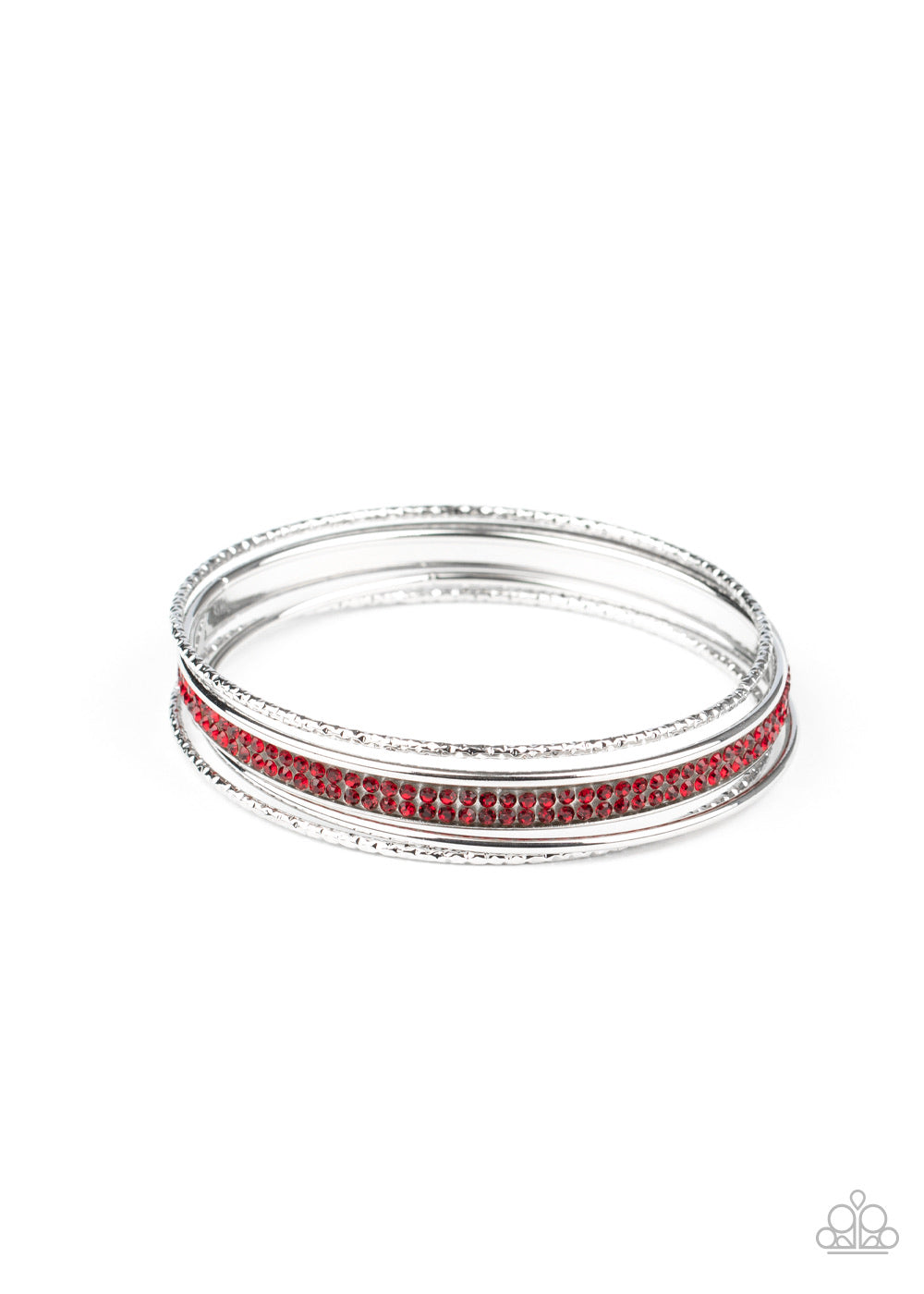 Heap It On- Red Bracelet- Paparazzi Accessories