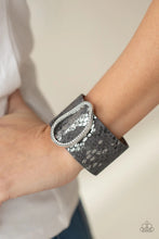 Load image into Gallery viewer, HISS-tory In The Making- Silver Wrap Bracelet- Paparazzi Accessories
