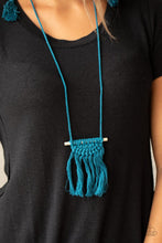 Load image into Gallery viewer, Between You And MACRAMÉ- Blue Necklace- Paparazzi Accessories
