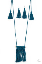 Load image into Gallery viewer, Between You And MACRAMÉ- Blue Necklace- Paparazzi Accessories
