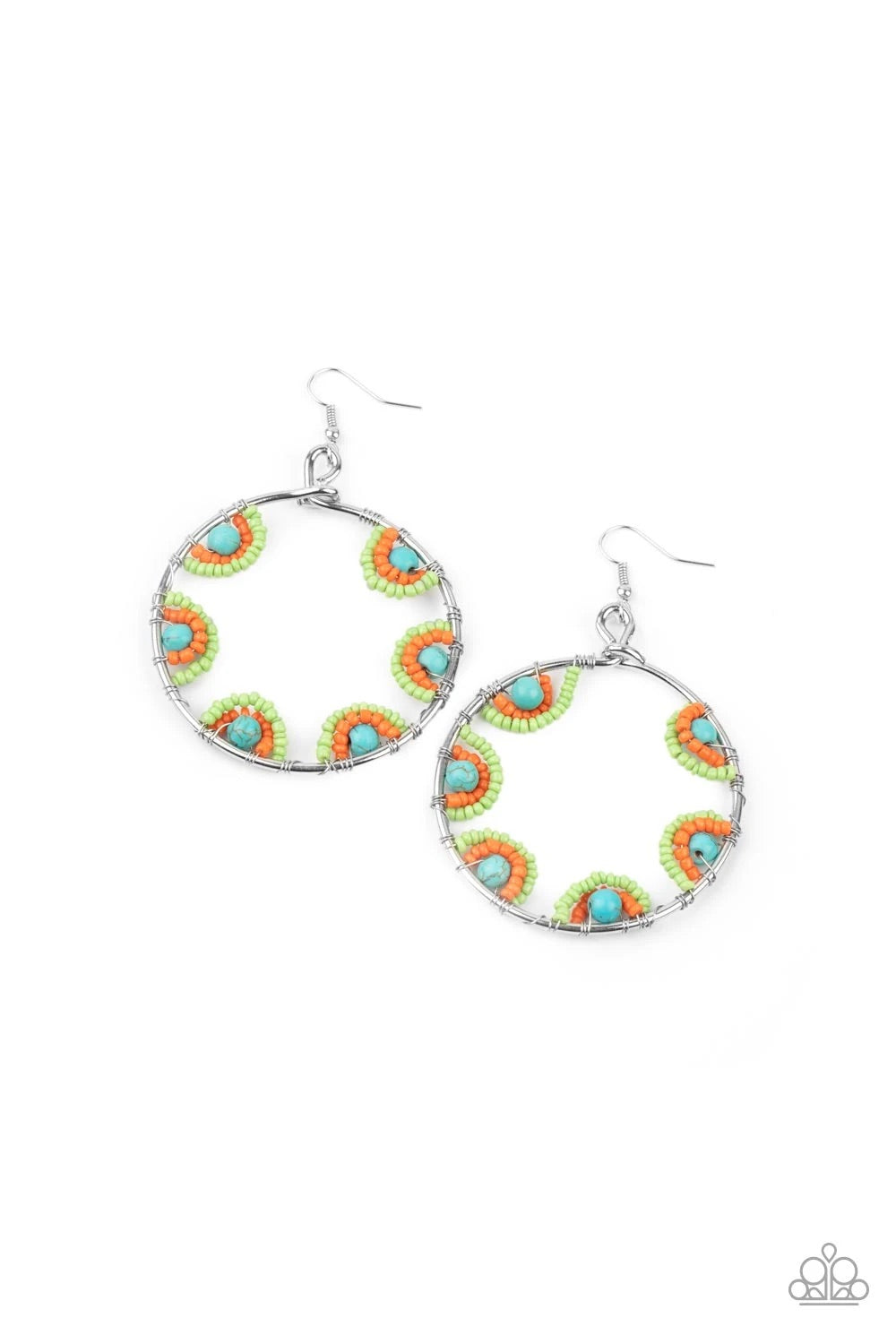 Off The Rim- Multi Earrings- Paparazzi Accessories