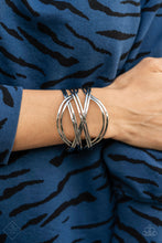 Load image into Gallery viewer, Hautely Hammered- Silver Cuff Bracelet- FASHION FIX- Paparazzi Accessories
