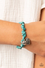 Load image into Gallery viewer, Love You To Pieces- Blue Heart Bracelet- Paparazzi Accessories
