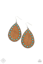 Load image into Gallery viewer, Rustic Refuge- Blue Earrings- FASHION FIX- Paparazzi Accessories
