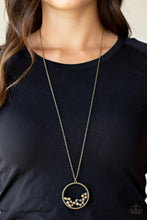 Load image into Gallery viewer, Galactic Glow- Brass Necklace- Paparazzi Accessories
