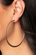Load image into Gallery viewer, Flat Spin- Copper Hoop Earrings- Paparazzi Accessories
