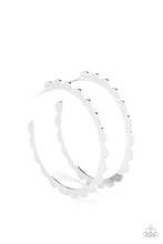 Load image into Gallery viewer, Radiant Ridges- Silver Hoop Earrings- Paparazzi Accessories
