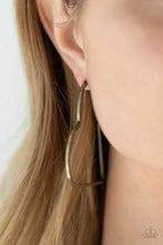 Load image into Gallery viewer, I HEART A Rumor- Brass Hoop Earrings- Paparazzi Accessories
